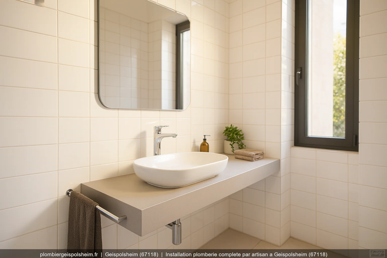 Installation plomberie complete par artisan a Geispolsheim (67118)
