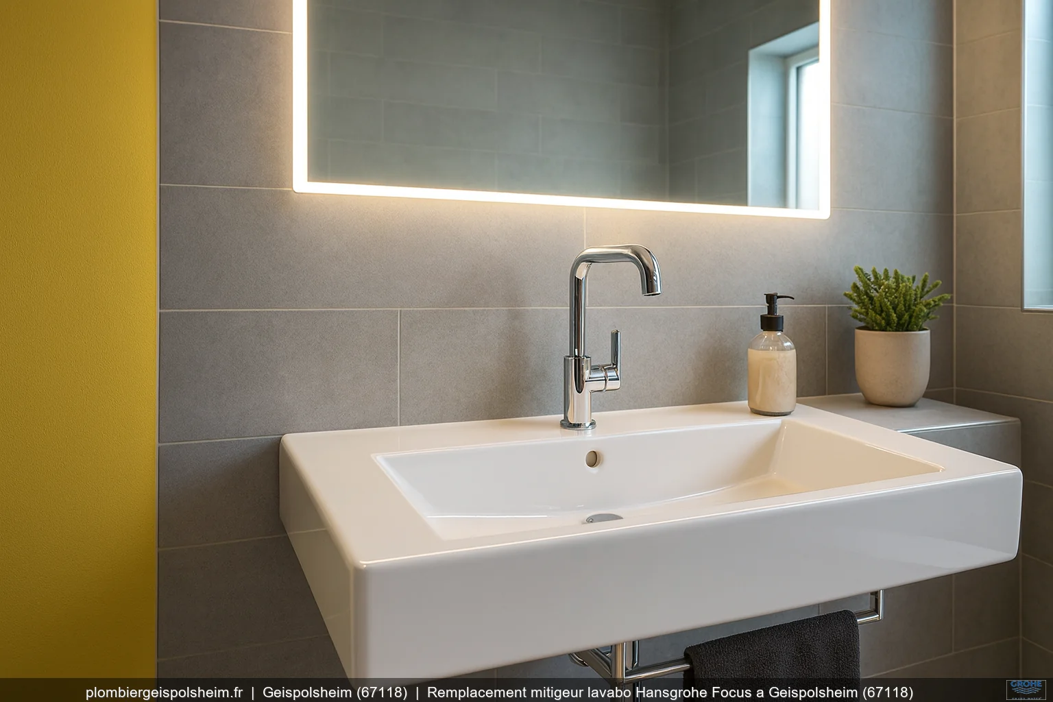 Remplacement mitigeur lavabo Hansgrohe Focus a Geispolsheim (67118)
