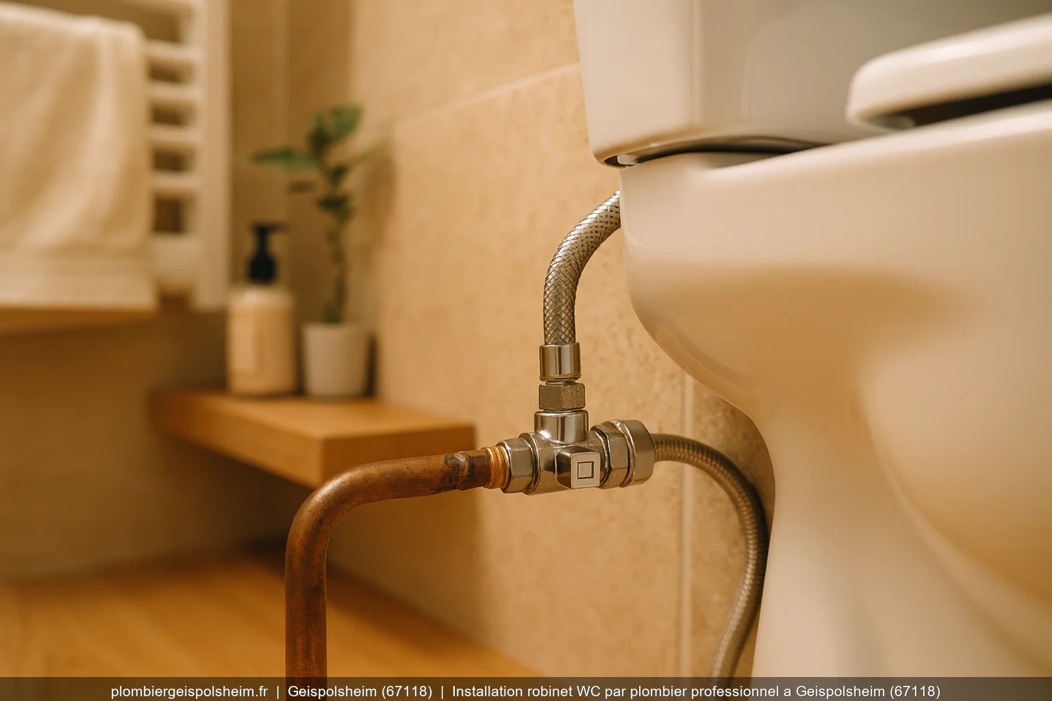 Installation robinet WC par plombier professionnel a Geispolsheim (67118)